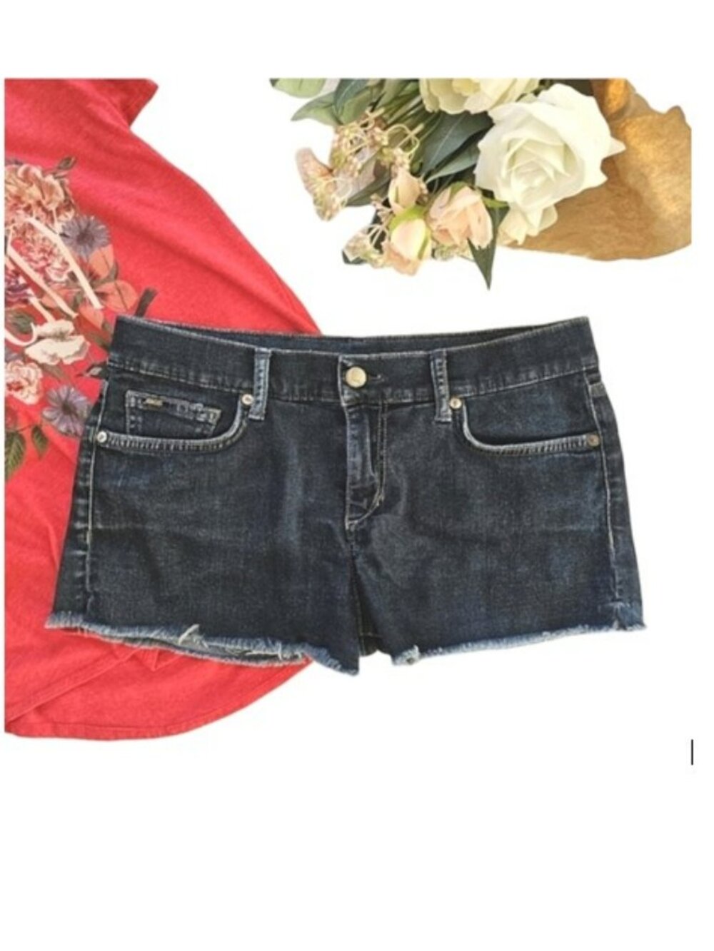 Joe's Jeans Women's Jean Shorts Size 29 W29 Dark Blue Denim Cutoffs Outdoors